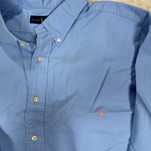 NWT Ralph Lauren Classic Fit Button Down Dress Shirt Light Blue Men's Size 2XB - Picture 5 of 9